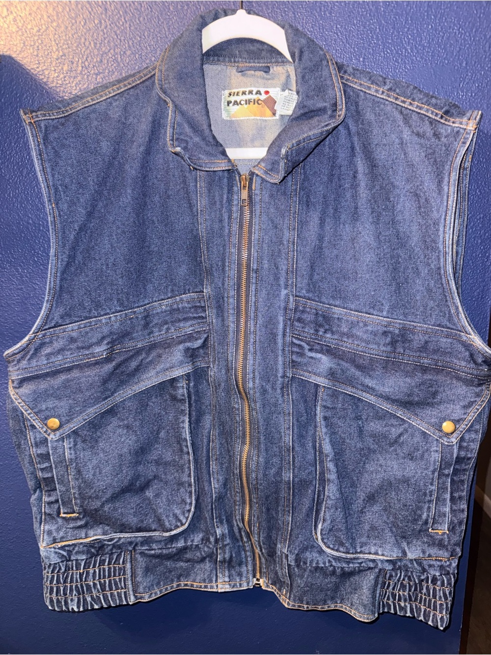 Vintage Pacifica Denim Blue Sleeveless denim Vest